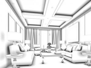 office reception area meeting room 02 Model 3D