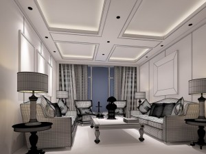 office reception area meeting room 02 Model 3D