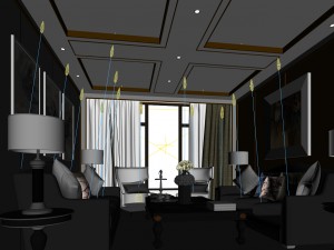office reception area meeting room 02 Model 3D
