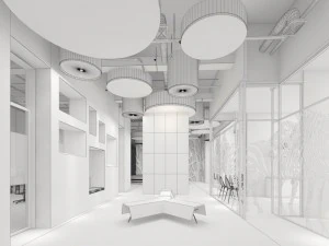 office reception area meeting room 03 3D Model
