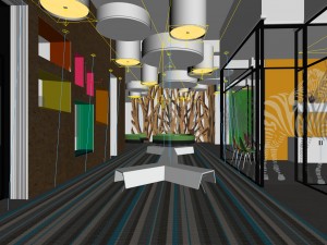 office reception area meeting room 03 Modello 3D