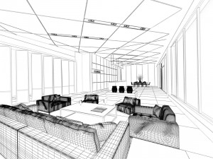 office reception area meeting room 04 3D Model