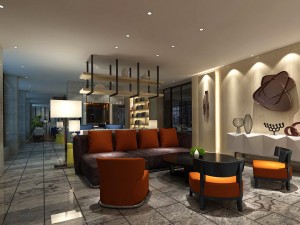 office reception area meeting room 08 3D Model