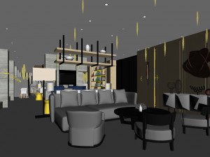 office reception area meeting room 08 Modello 3D
