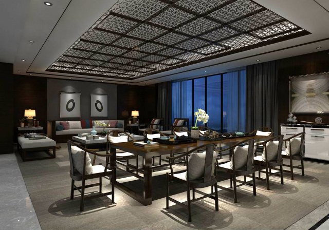office reception area meeting room 10 Modelo 3D .c4d .max .obj .3ds .fbx .stl .blend 