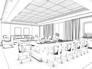 office reception area meeting room 10 Modelo 3D
