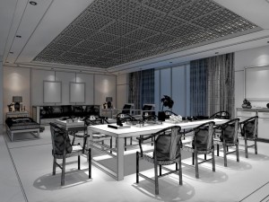 office reception area meeting room 10 Modelo 3D