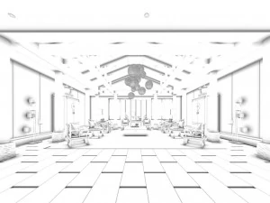 office reception area meeting room 12 3D Model