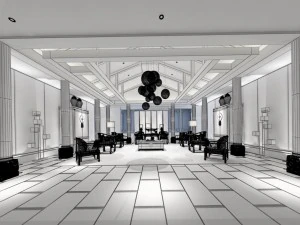 office reception area meeting room 12 3D Model