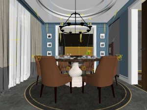 family - kitchen - restaurant 02 3D Model