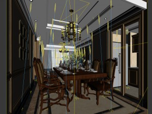 family - kitchen - restaurant 03 3D Model