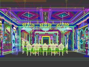 family - kitchen - restaurant 06 Modèle 3D
