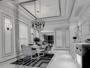 family - kitchen - restaurant 07 Modelo 3D