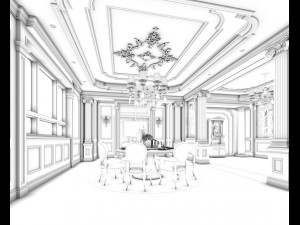 family - kitchen - restaurant 08 3D Model