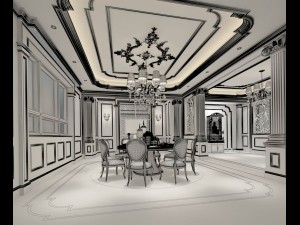 family - kitchen - restaurant 08 3D Model