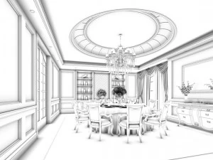 family - kitchen - restaurant 09 3D Model