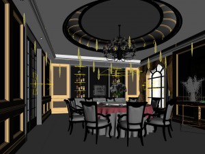 family - kitchen - restaurant 09 Modèle 3D