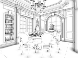 family - kitchen - restaurant 10 Modelo 3D