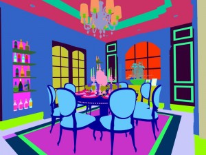 family - kitchen - restaurant 10 Modelo 3D