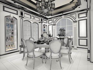 family - kitchen - restaurant 10 Modelo 3D