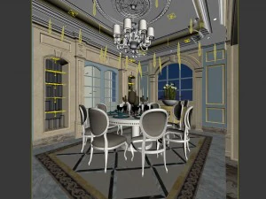 family - kitchen - restaurant 10 3D Model