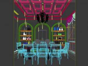 family - kitchen - restaurant 11 3D Model