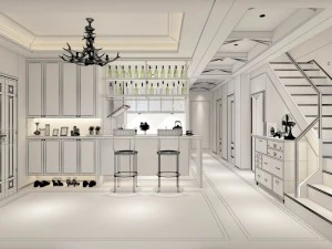 family - kitchen - restaurant 12 3D Model
