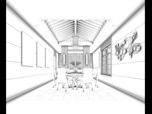family - kitchen - restaurant 19 Modelo 3D