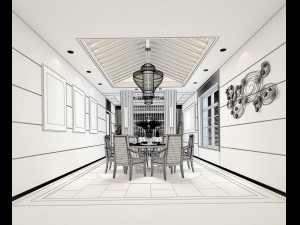 family - kitchen - restaurant 19 Modelo 3D