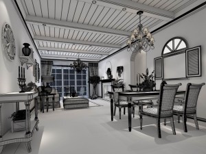 family - kitchen - restaurant 21 3D Модель