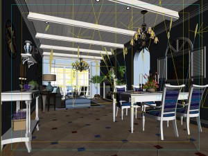 family - kitchen - restaurant 21 3D Модель
