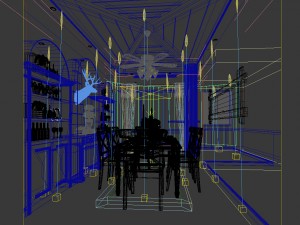 family - kitchen - restaurant 24 3D-Modell