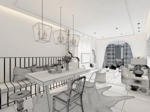family - kitchen - restaurant 25 3D Model
