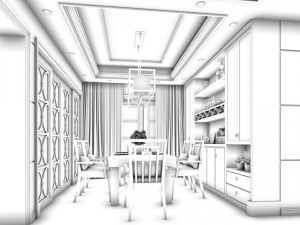family - kitchen - restaurant 27 3D Model