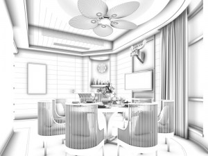 family - kitchen - restaurant 29 3D Model