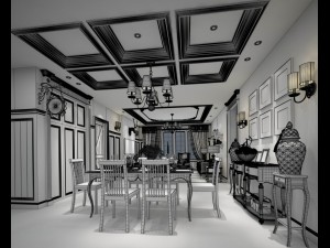 family - kitchen - restaurant 30 3D Model