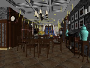 family - kitchen - restaurant 30 3D Model