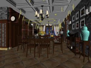 family - kitchen - restaurant 30 3D Model