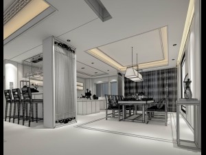 family - kitchen - restaurant 33 3D Model