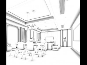 family - kitchen - restaurant 37 3D Модель