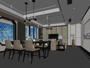 family - kitchen - restaurant 37 3D Модель