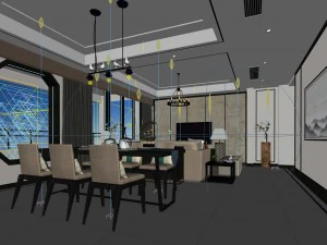 family - kitchen - restaurant 37 3D Model