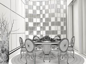 family - kitchen - restaurant 39 3D Model