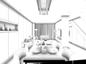 family - kitchen - restaurant 41 3D Model