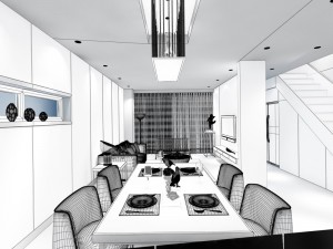 family - kitchen - restaurant 41 3D Model