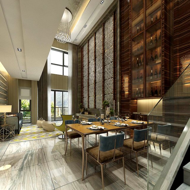 family - kitchen - restaurant 44 3D Model .c4d .max .obj .3ds .fbx .stl .blend 