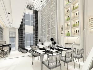 family - kitchen - restaurant 44 3D Model