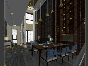 family - kitchen - restaurant 44 3D Model