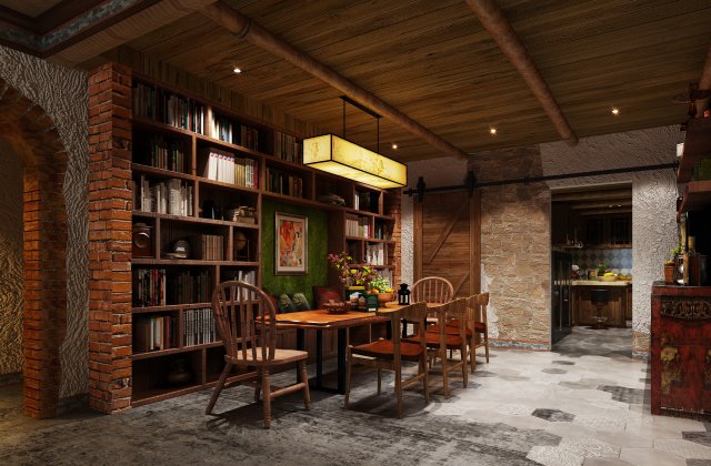 family - kitchen - restaurant 46 3D Модель .c4d .max .obj .3ds .fbx .stl .blend