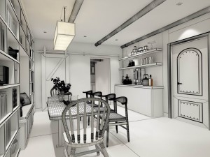 family - kitchen - restaurant 46 3D Модель